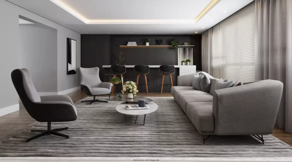 Poltrona Metropolitan - Preta e Cinza